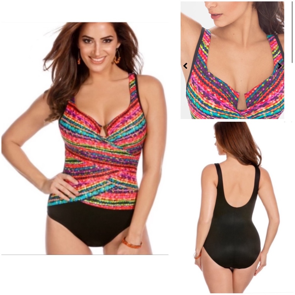 Miraclesuit Escape Night Lights One Piece Swimsuit Size 24W